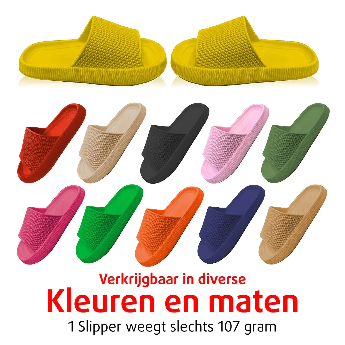 Orthopedische Zomer Badslippers (Geel)