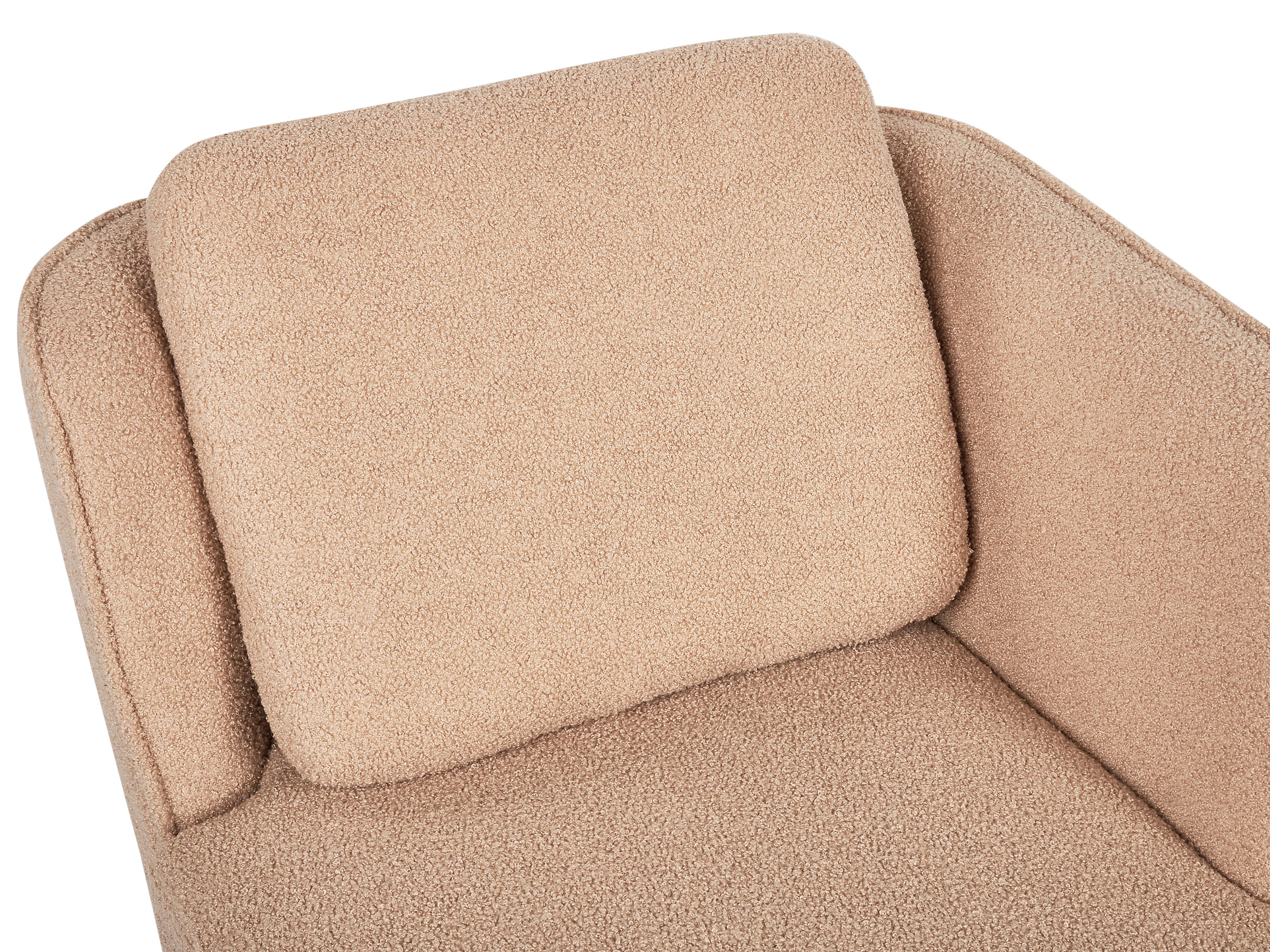 Linkszijdige chaise longue ARTHEZE Bouclé Beige