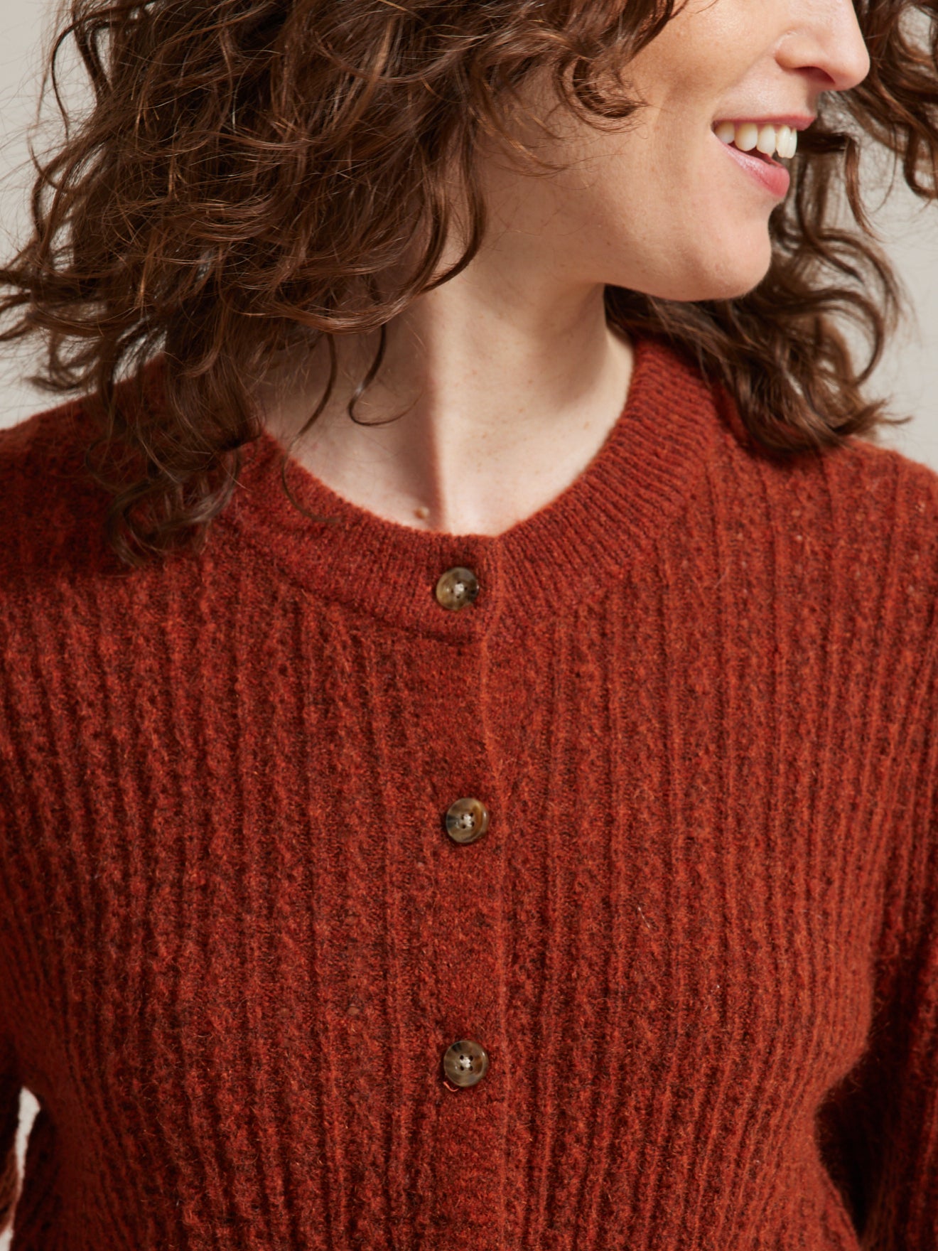 Gilet torsadé femme mélange mohair
