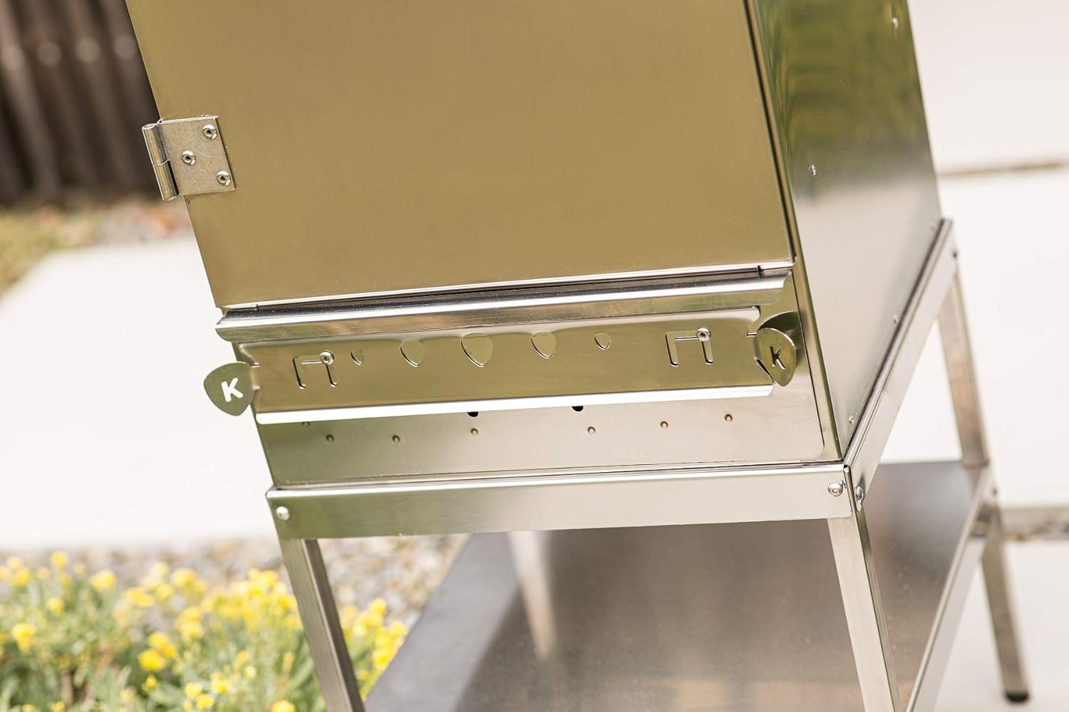 KAISER COMPANY - Tragbare Edelstahl Basis für Räucherschränke und Räuchern Zubehör für die Modelle 80 und 125 - elektrisch und auch mit Holzbefeuerung