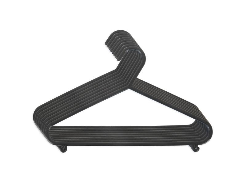 bieco Kinderkleiderbügel 8 Stk. Schwarz Kleiderbügel für Kinder