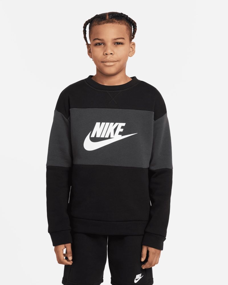 Ensemble Pull / Short Nike Sportswear French Terry Noir pour enfant