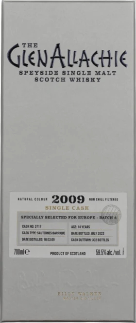 GLENALLACHIE 14 YEARS 2009 SAUTERNES CASK 70CL