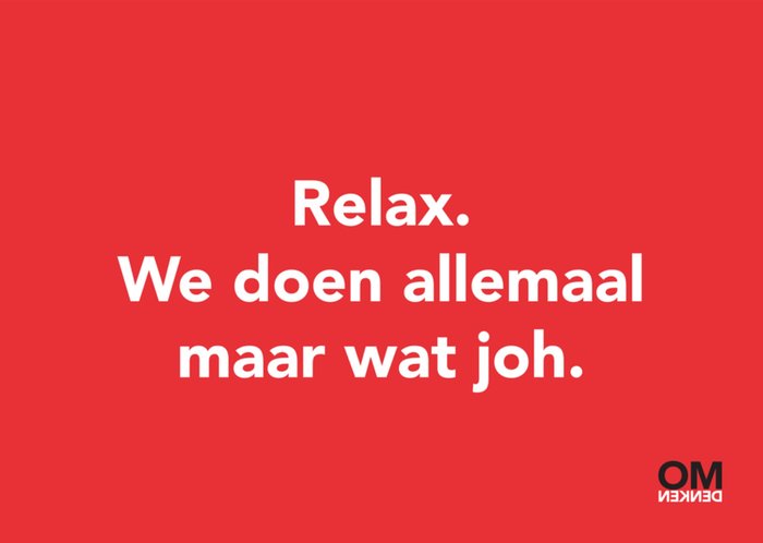 Omdenken | Denken aan kaart | Relax