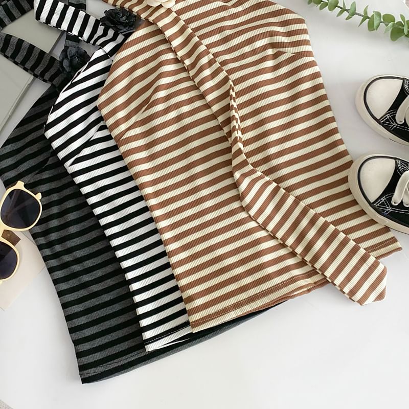 Iasia - Gestreepte crop top met halternek