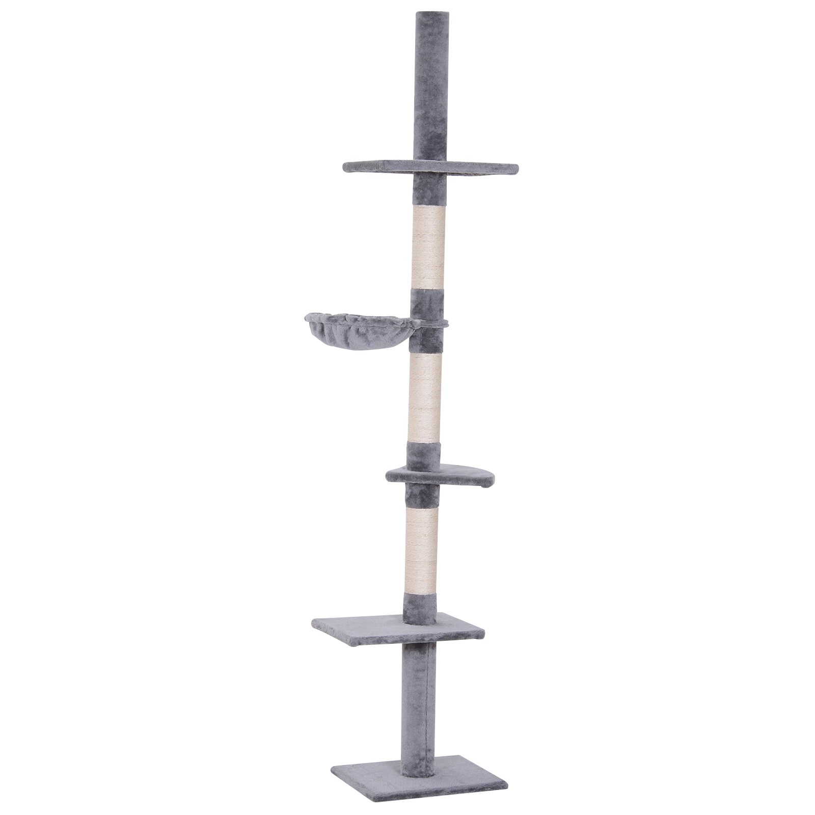 PawHut Kratzbaum höhenverstellbar 40 x 34 x 230-260 cm (LxBxH)