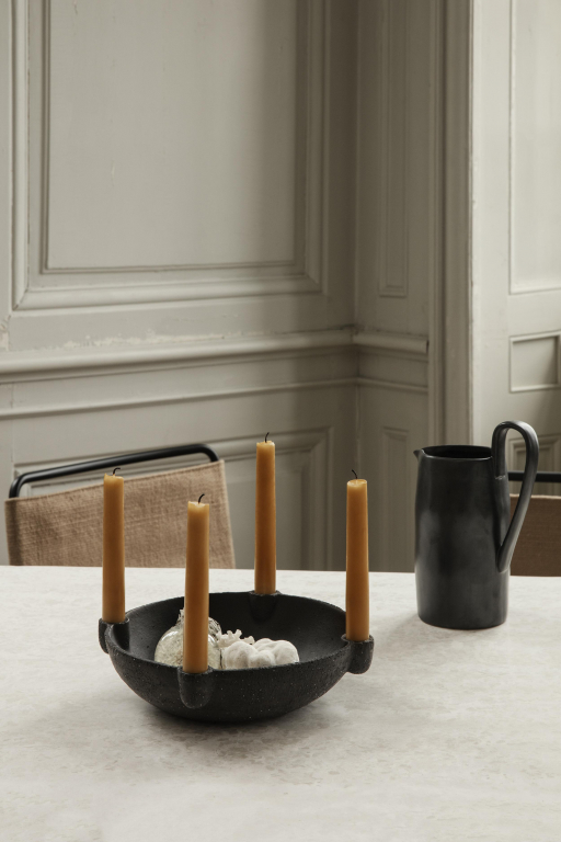 Ferm Living Bowl kandelaar L keramiek beige