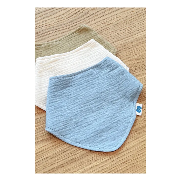 Soft Spot Bavoirs bandana en coton bio - Set de 3 | Dream
