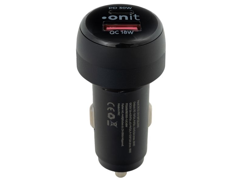 onit Autoladegerät Dual 48 W PD Kfz-Ladeadapter mit einem USB-C- und einem USB-A-Port