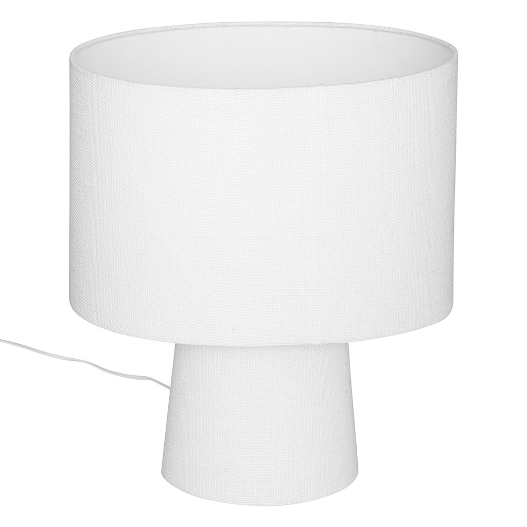 Lampe EIRA tissu blanc H 45cm
