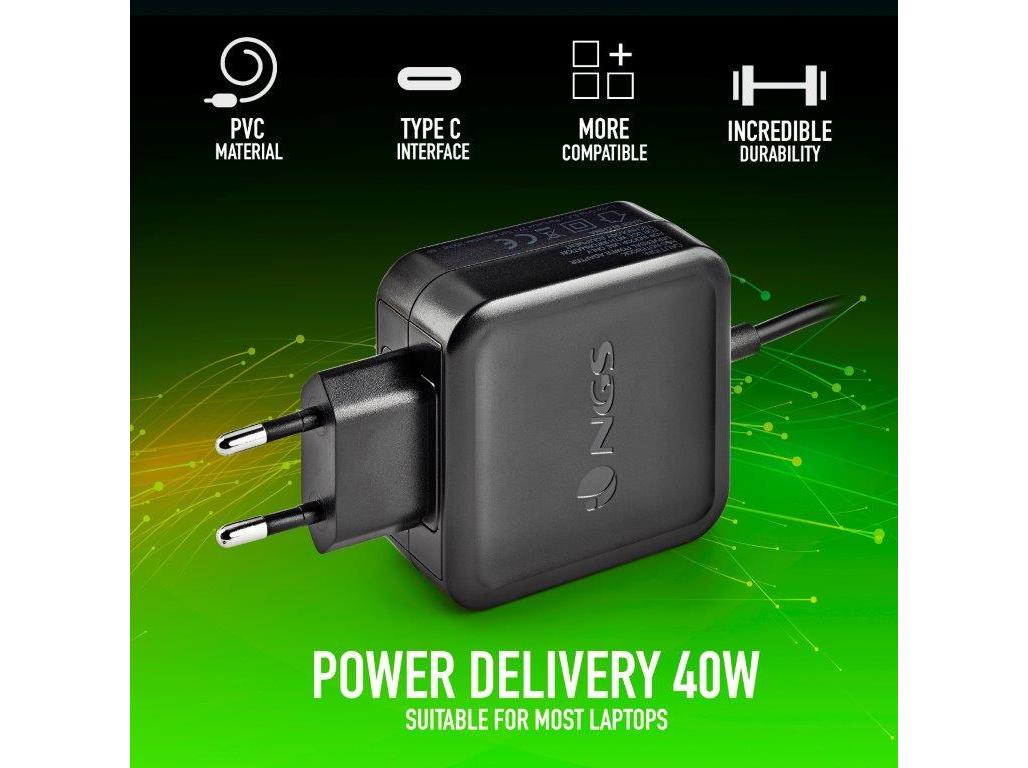CARREGADOR UNIVERSAL NGS W-45WTYPEC 45W USB-C