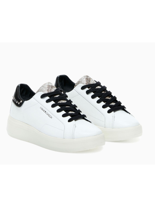 Sneakers Low Top Level Up Blanc - Crime London
