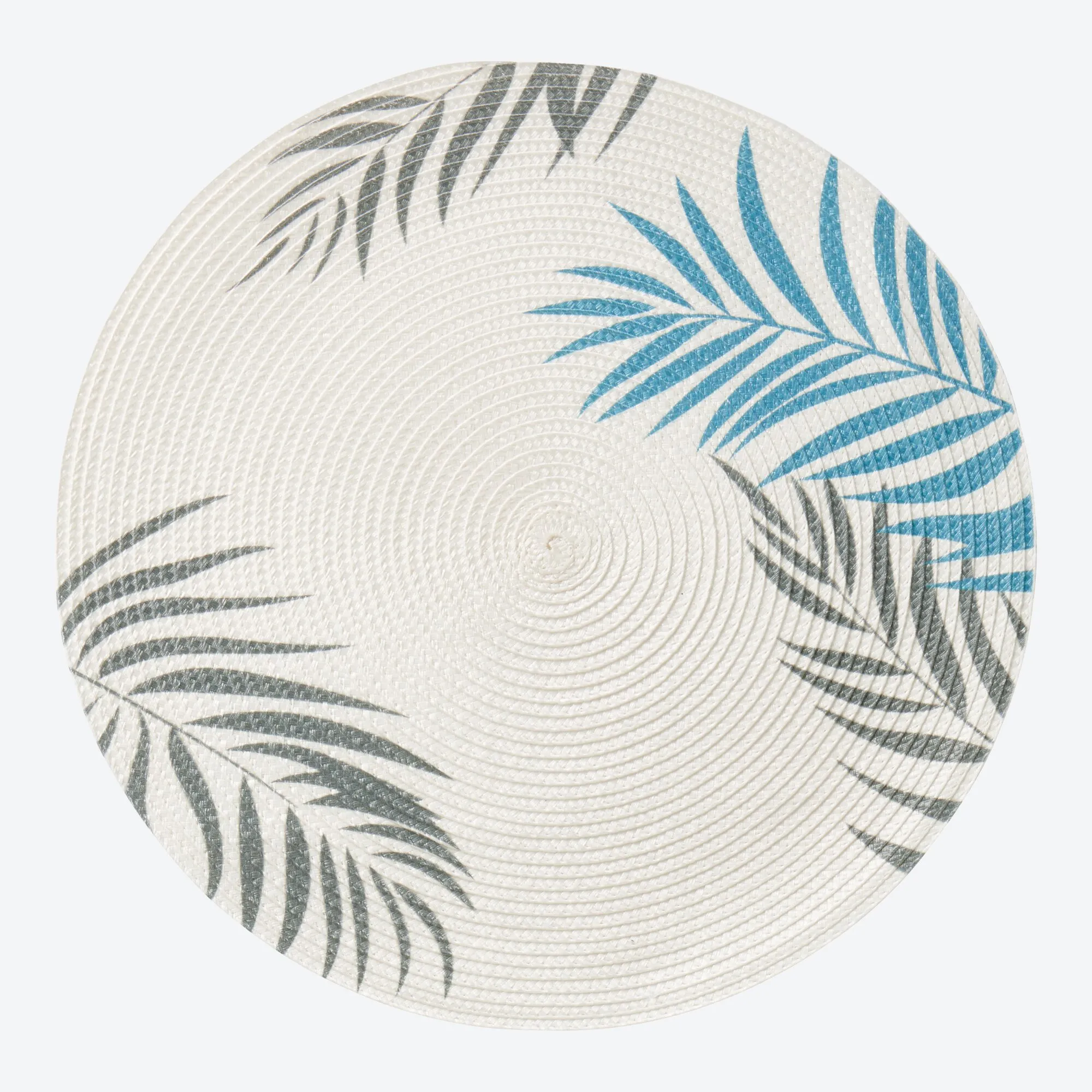 Platz-Set mit Palmblätter-Druck, Ø ca. 38cm