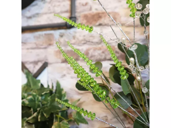 Branche de Fleurs en verre vert 90 cm