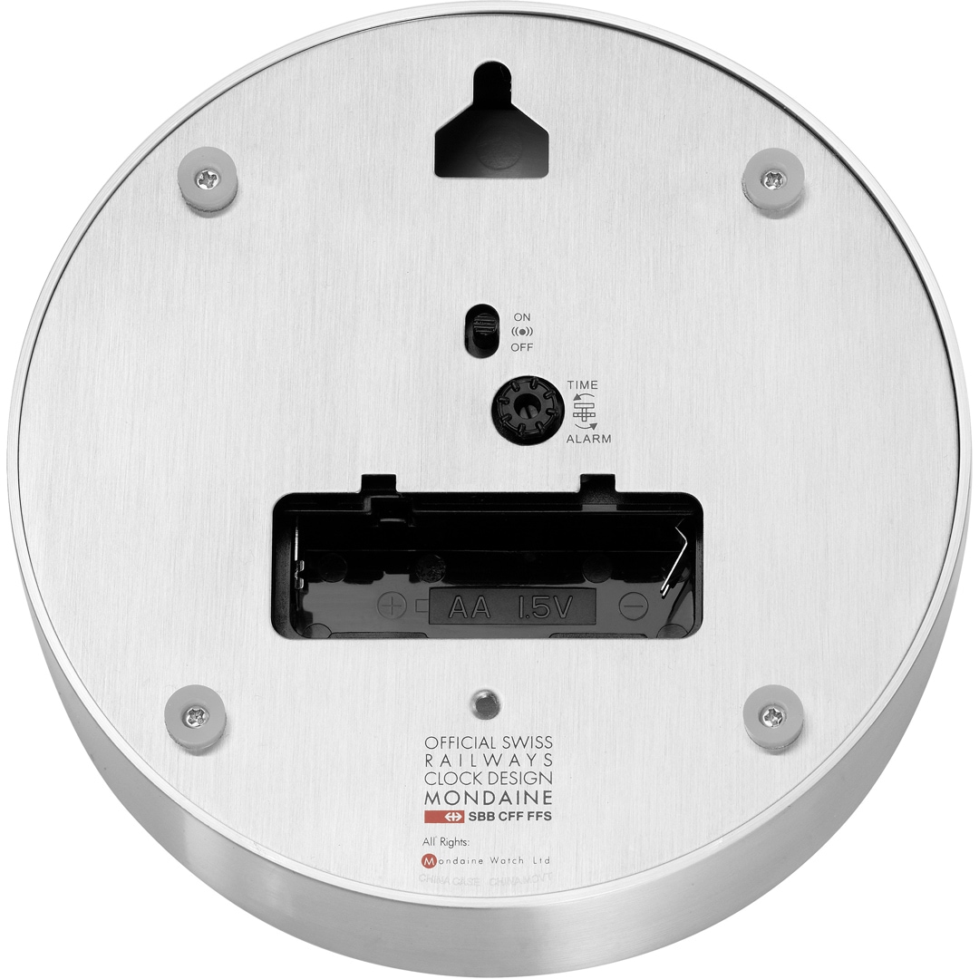 Mondaine Tischuhr mit Alarm Blau Ø 12.5cm
