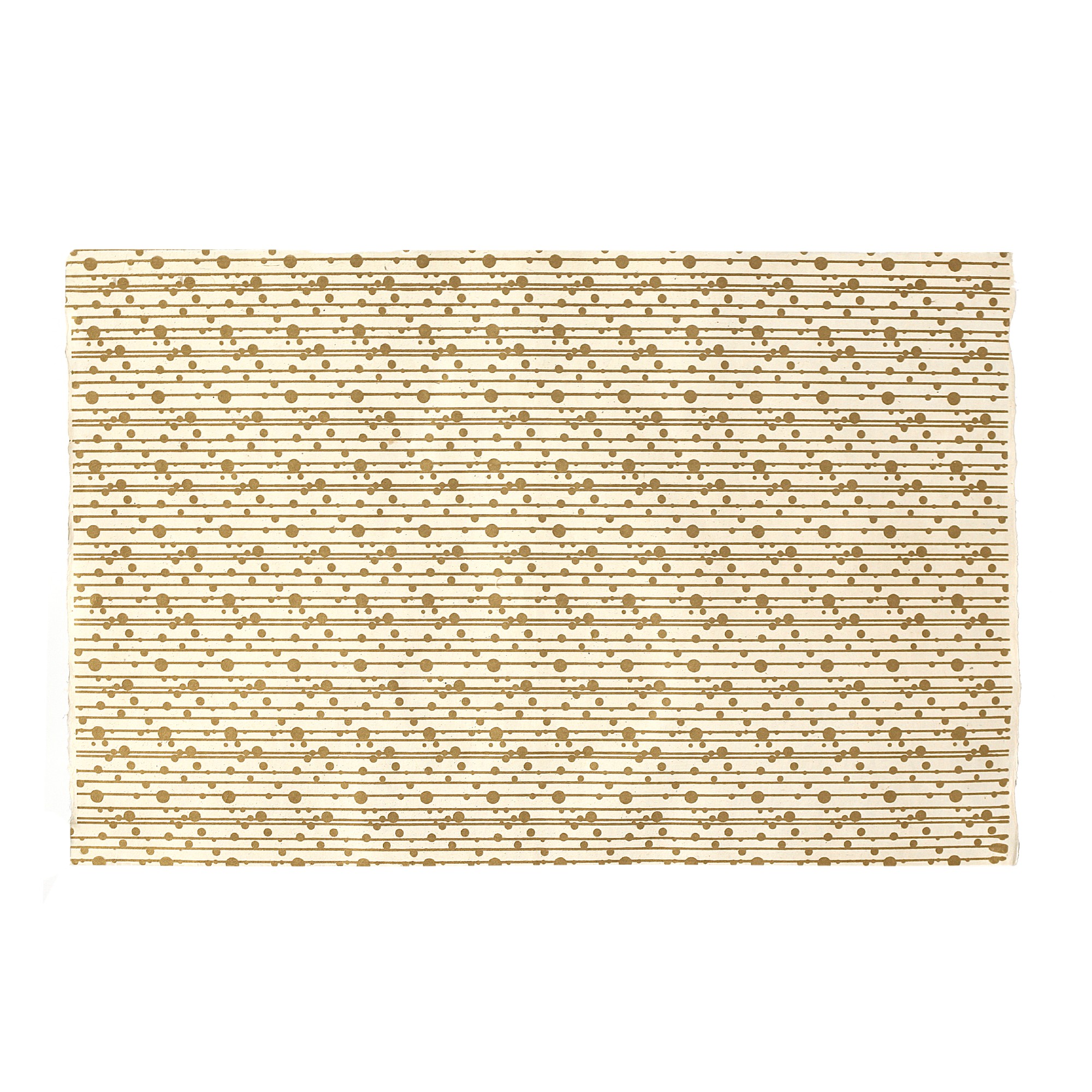 Geschenkpapier Linien mit Punkten, weiß, gold, L 76 cm, B 51 cm günstig bestellen