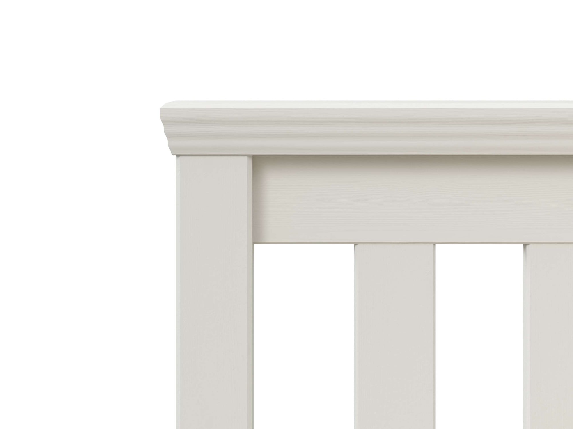 GOODproduct Bett »Fredegard, skandinavischer Stil, vielseitig kombinierbar, 2 Breiten« 180er oder 140er Breite,  teilmassiv, Sprossen am Kopfteil, mit Lattenrost, Kassettenoptik