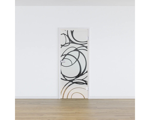 Pertura glazen deur Glera Mystic 02 959 x 2097 x 8 mm Rechts voor Studio Office montage