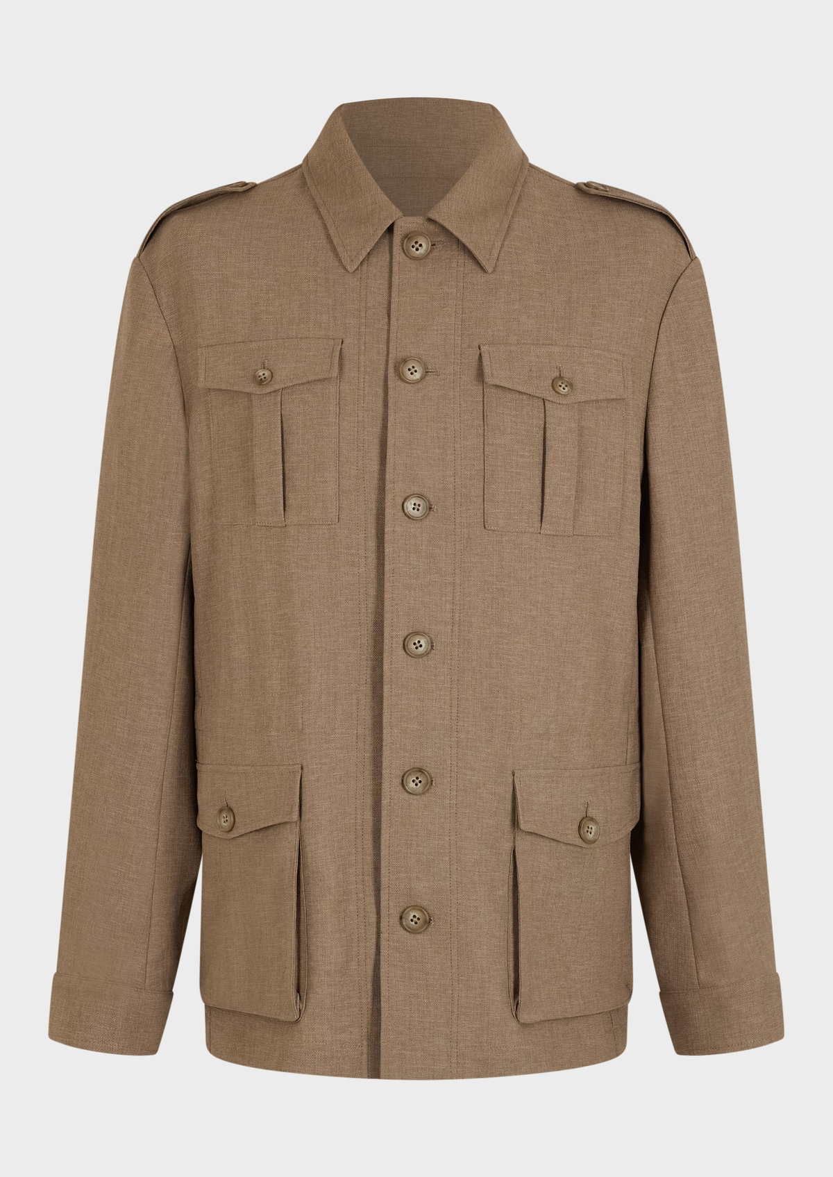 Veste saharienne Kurma en polyester recyclé uni taupe
