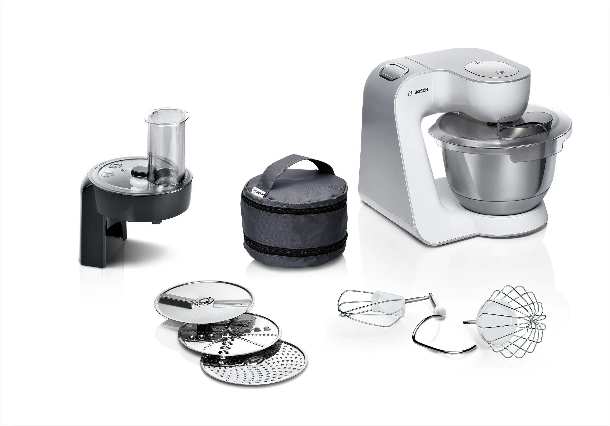 Serie 4 Keukenmachine MUM 5 1000 W Wit, Zilver