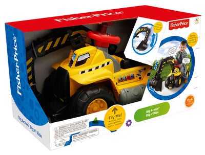 Fisher-Price Gåbil Gravemaskin Big Action Dig N Ride