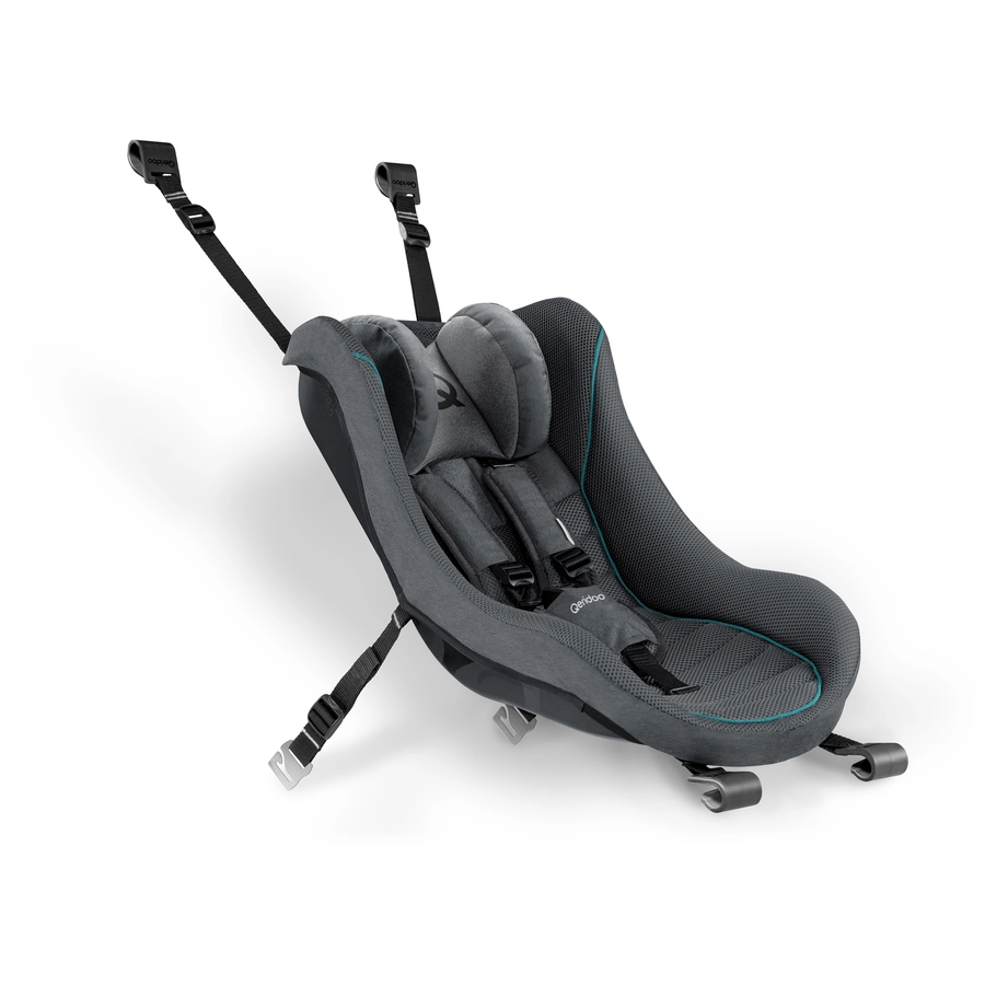 Qeridoo® Babyschale dunkelgrau für Kinderfahrradanhänger Edition 2023