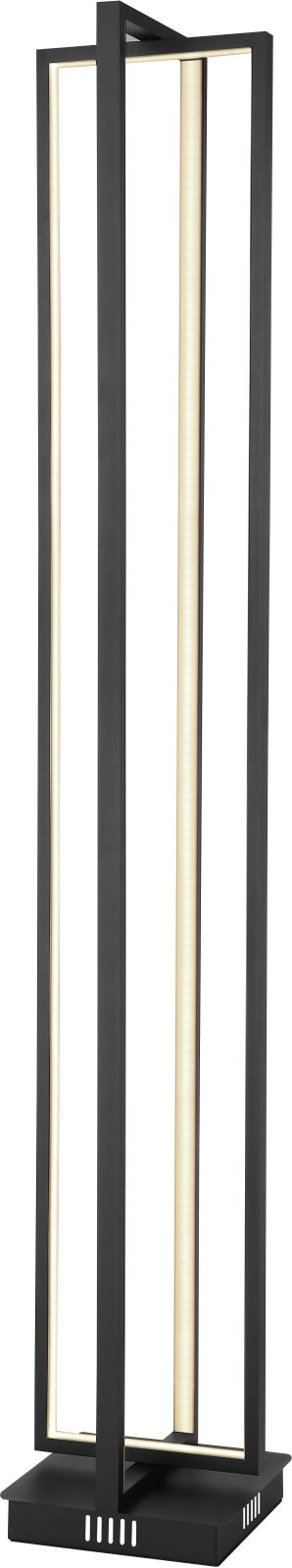 LED-Stehleuchte - schwarz matt - opal - mit Fernbedienung