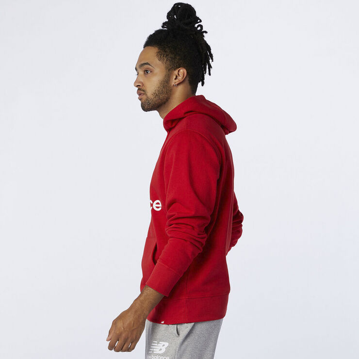 New Balance Essentials Stacked Logo hættetrøje Rød