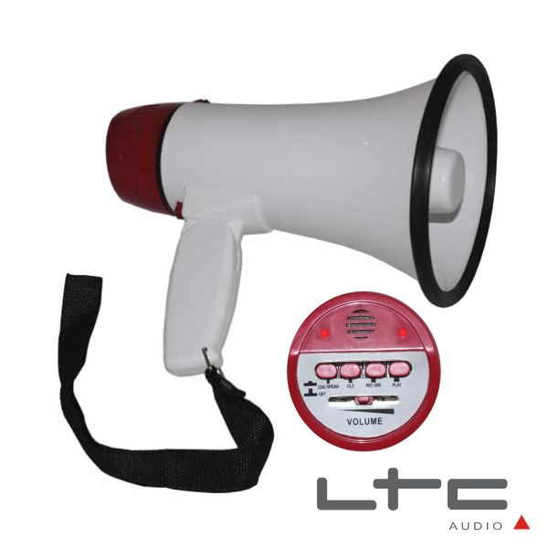 Ltc Megafone 20W Bat Recarregável Rec Mic Embutido - MEGA20W