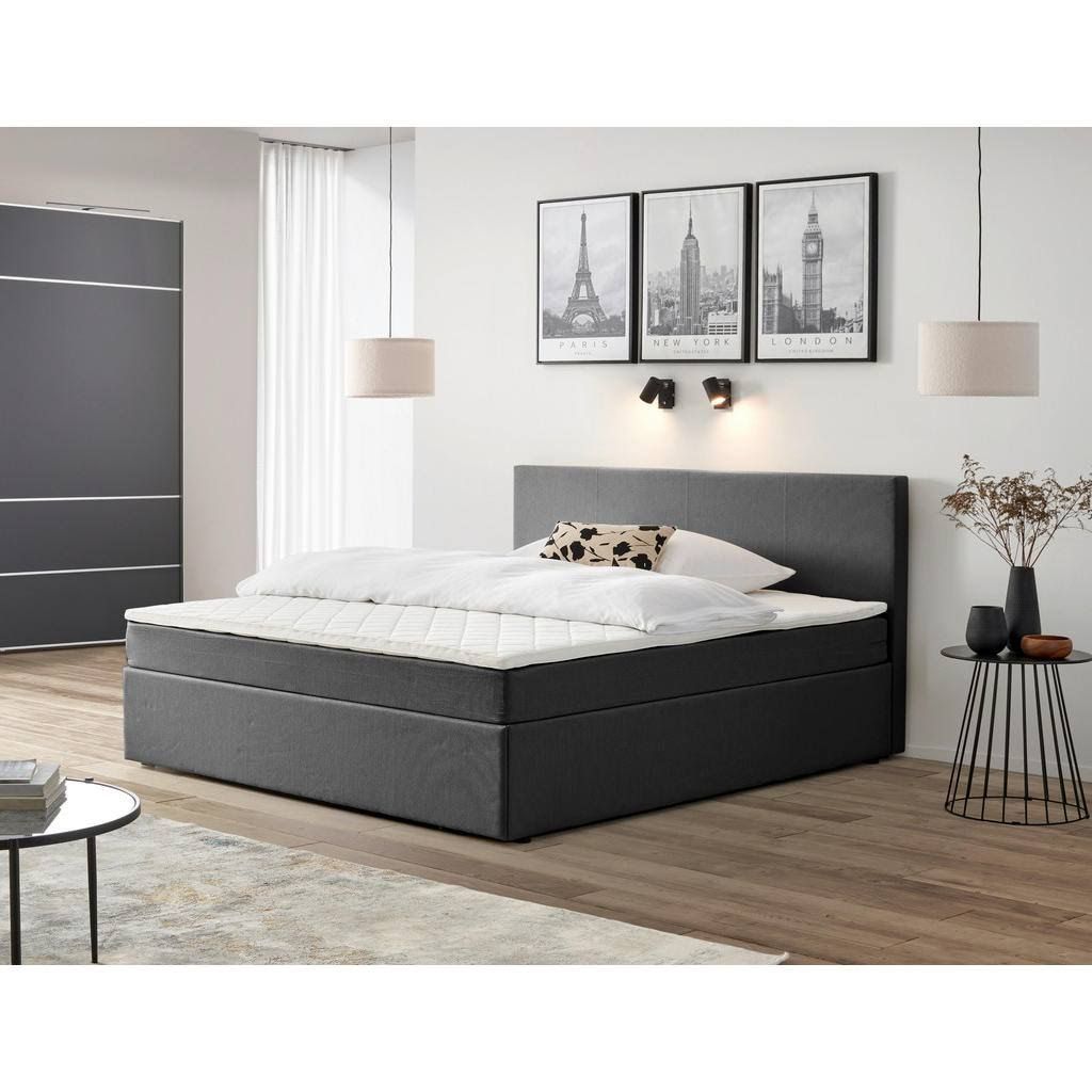 P & B Boxbett Grau Textil H2 Höhe ca. 17 cm