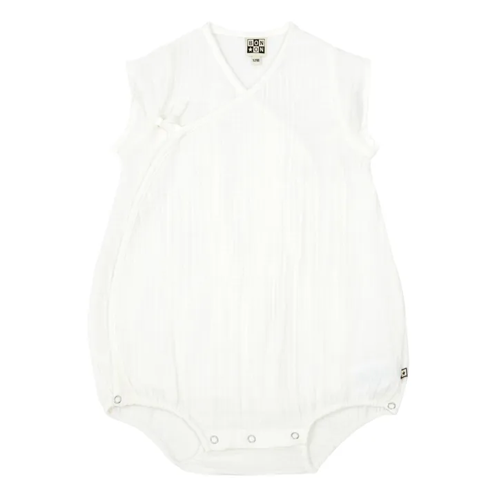 Bonton Barboteuse Gaze de Coton Bio Igloo | Ecru