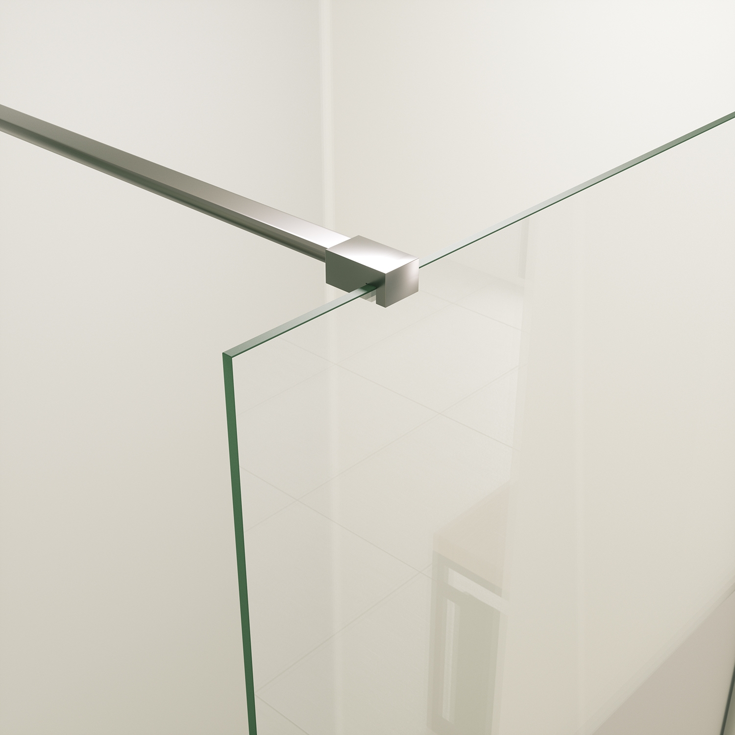 Mueller Slimline inloopdouche 80cm schaamband anti-kalk inclusief RVS profiel & stang
