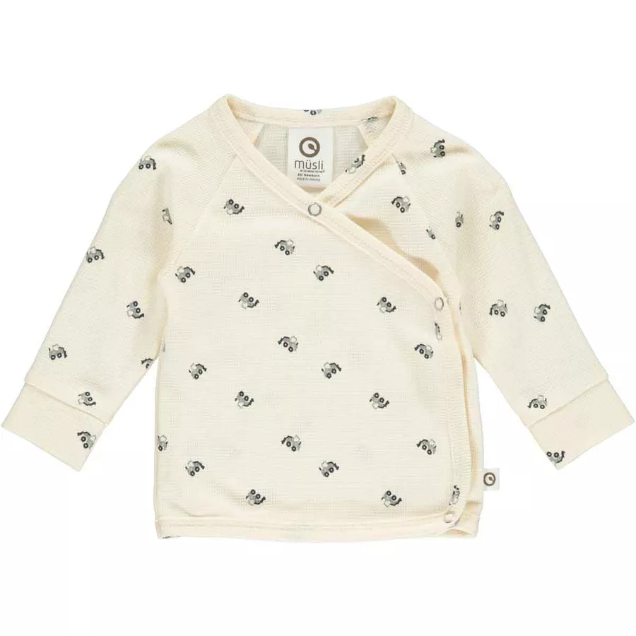 Müsli Wickeljacke Buttercreambluegreen