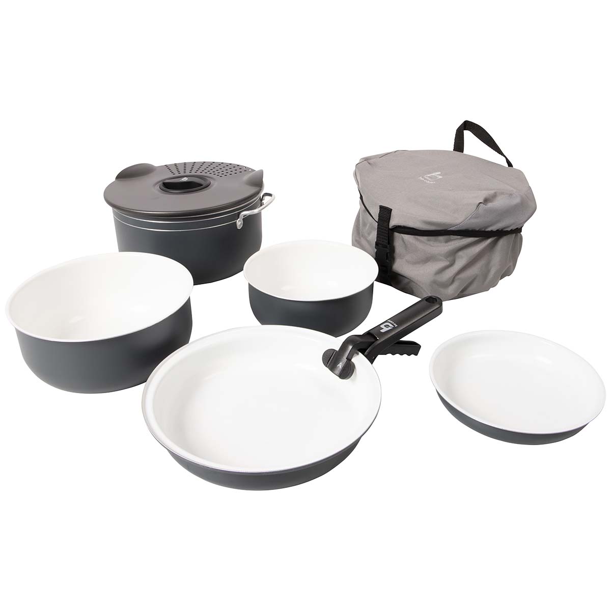 Bo-Camp keramische coating 7-delige camping pannenset