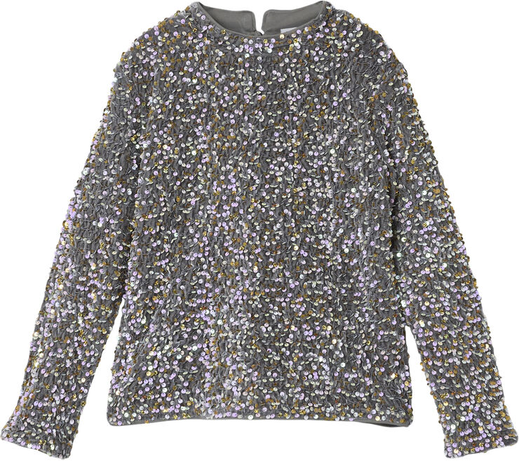Name It NKFRUNICA LS TOP RT Granite grey/gold and white