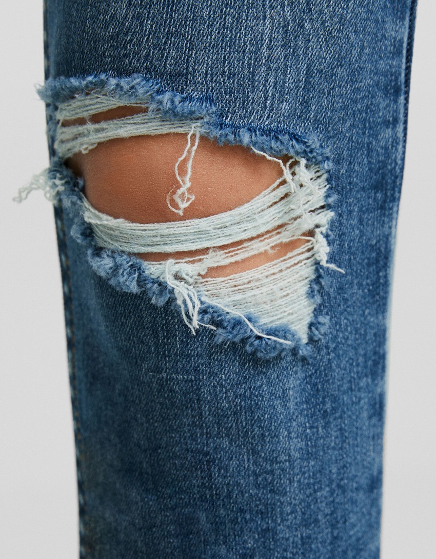 calça jeans skinny vintage de cintura baixa