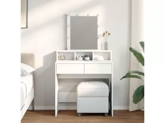 Coiffeuse avec LED blanc 80x41x144,5 cm