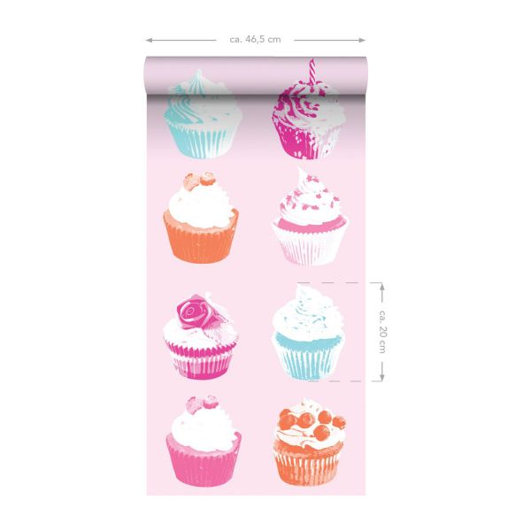 Estahome Cupcakes Behang XXL Meerkleurig