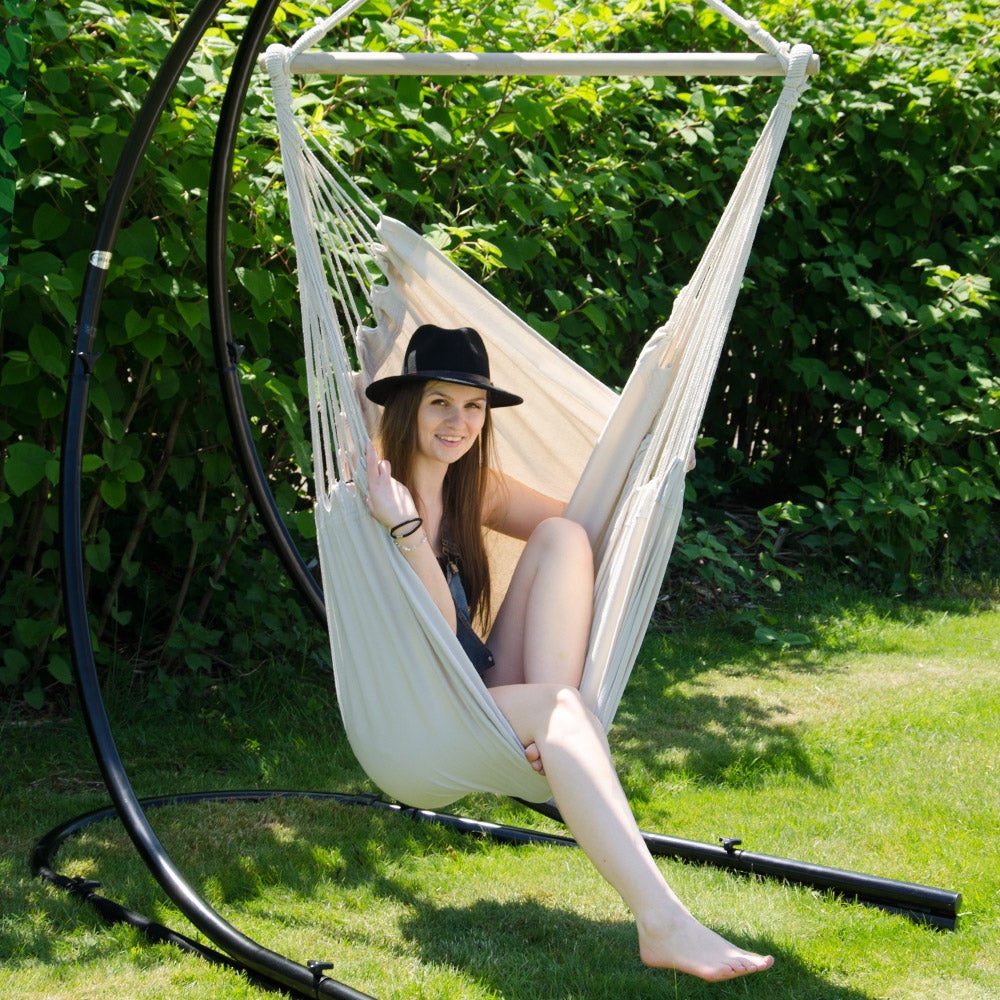 XXL Hangstoel Relaxstoel 185x130cm tot 150kg in Beige