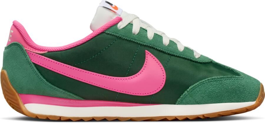 Nike Pacific leren sneakers groen roze