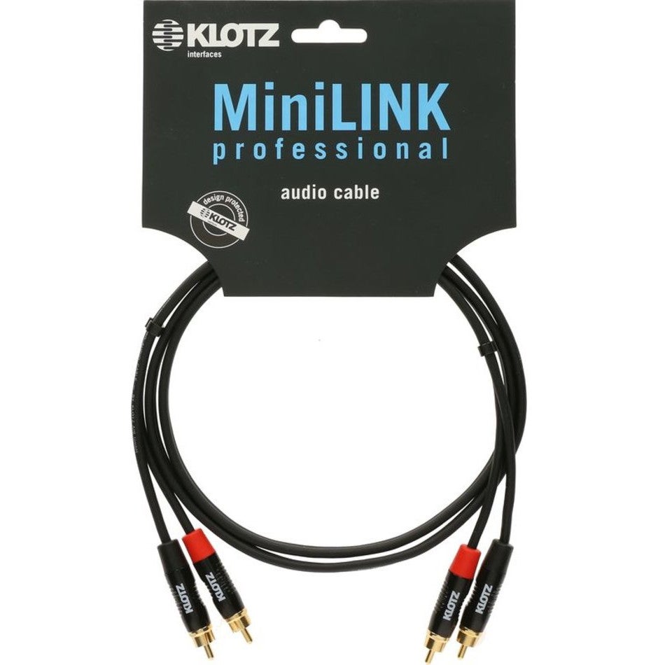 Klotz KT-CC150 MiniLink Pro stereo twin kabel RCA verguld 1.5m
