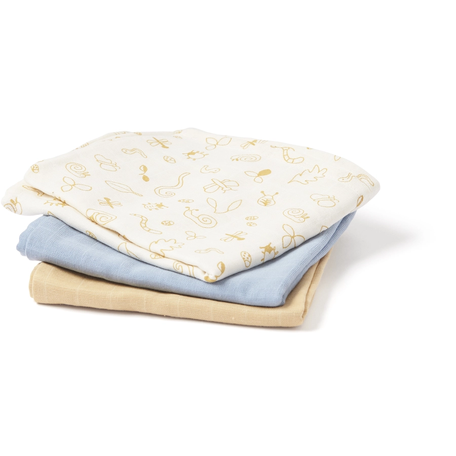 Kids Concept® Musselindecken 3er-Set blau