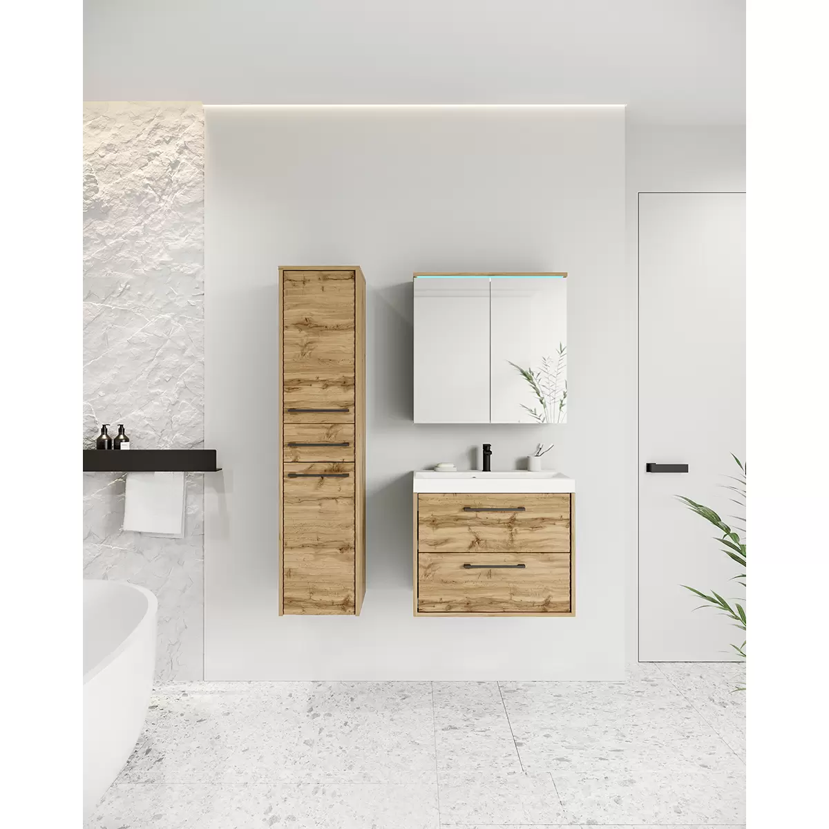 Badezimmer Canada braun,Eiche