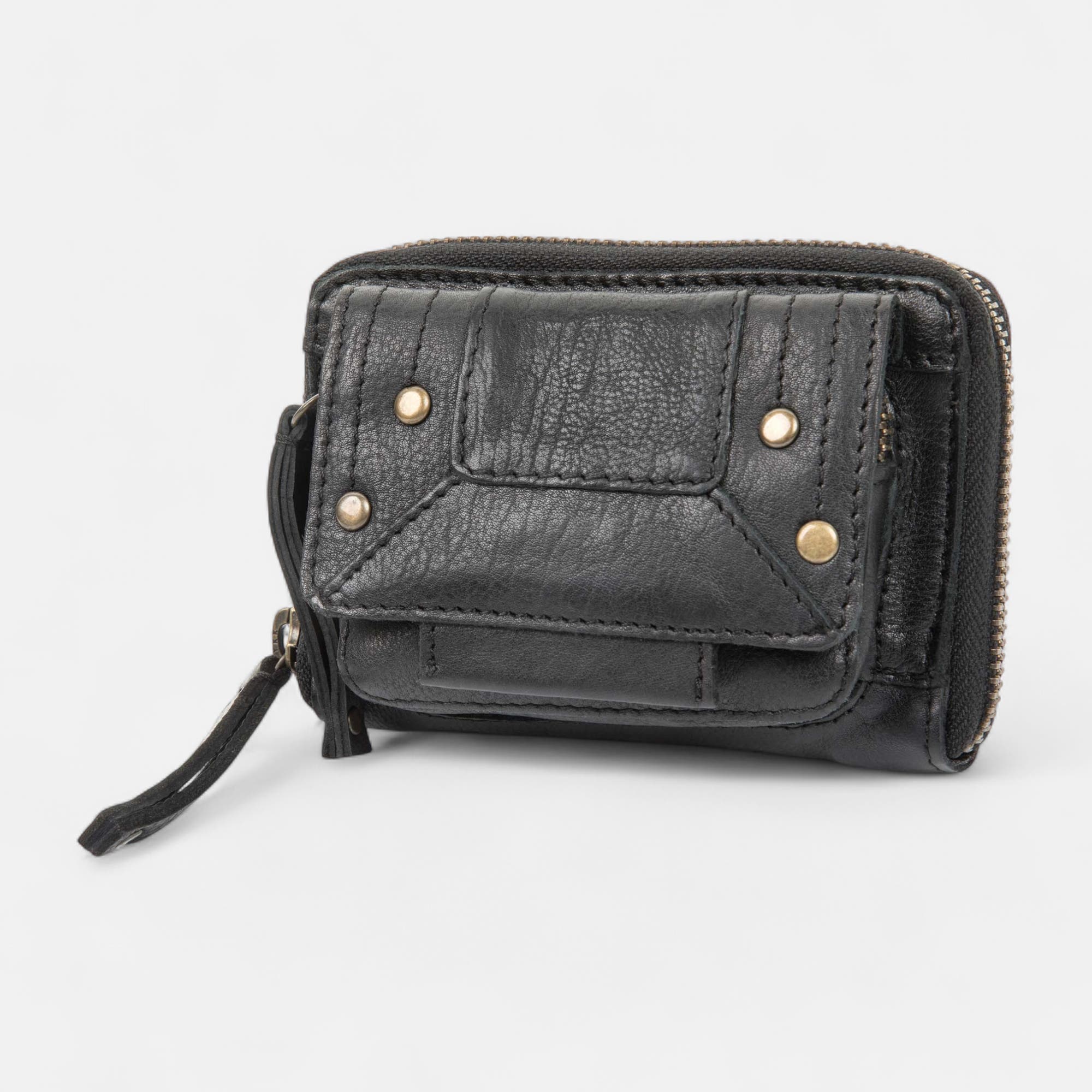 Petite maroquinerie en cuir noir