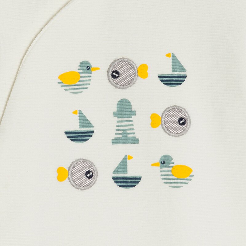 Dors-bien en coton fantaisie poissons blanc bébé garçon Blanc