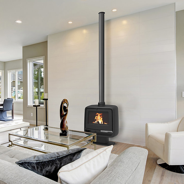 Poêle à bois en fonte Supra Paul sur pied 7.3kW 150m²