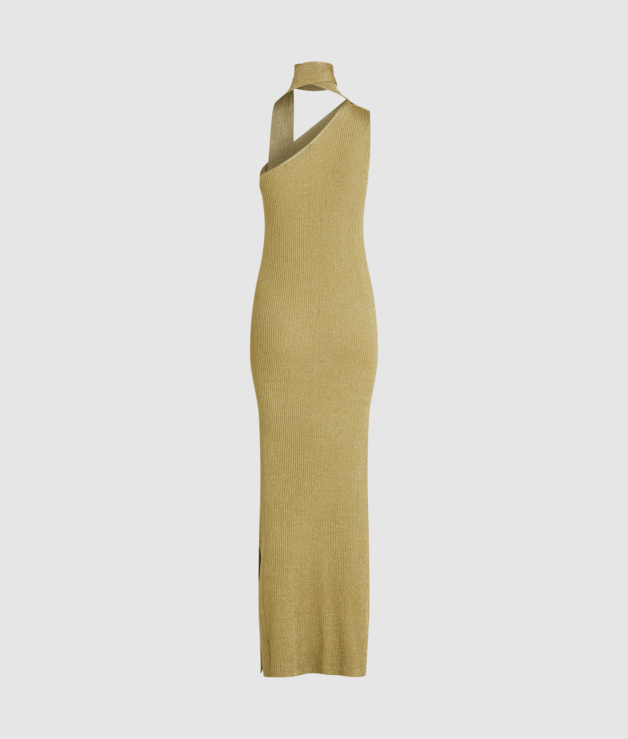 Metallic gebreide jurk