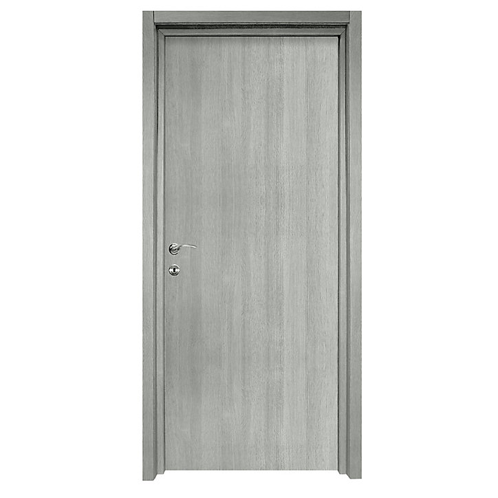 Bloc-porte Exmoor gris H.204 x l.73 cm, poussant droit