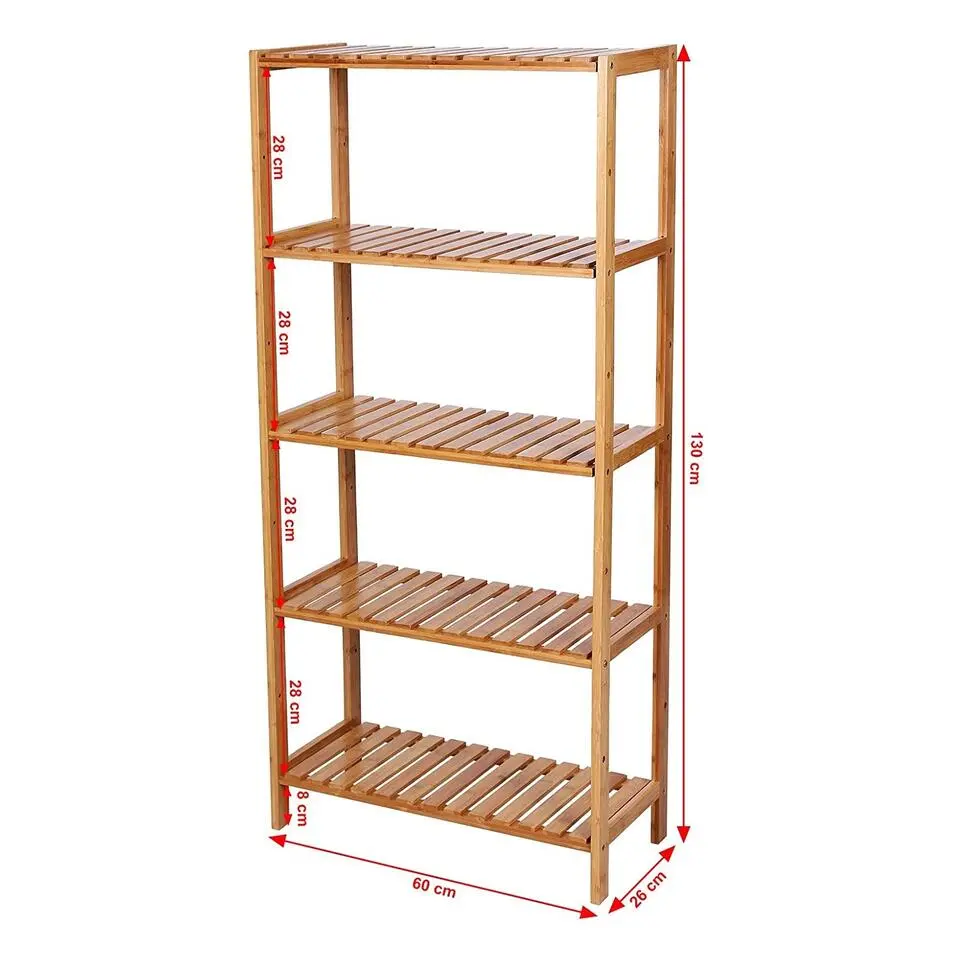 Bobbel Home - Opbergrek- Bamboe - 5 Planken