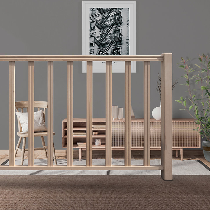Pack balustrade Locri en bois brut hêtre